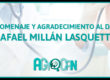 Homenaje y agradecimiento Dr. Millán